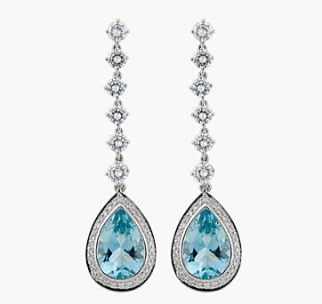 Aquamarine Teardrop Earrings