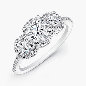 Diamond Halo Ring by Natalie K.